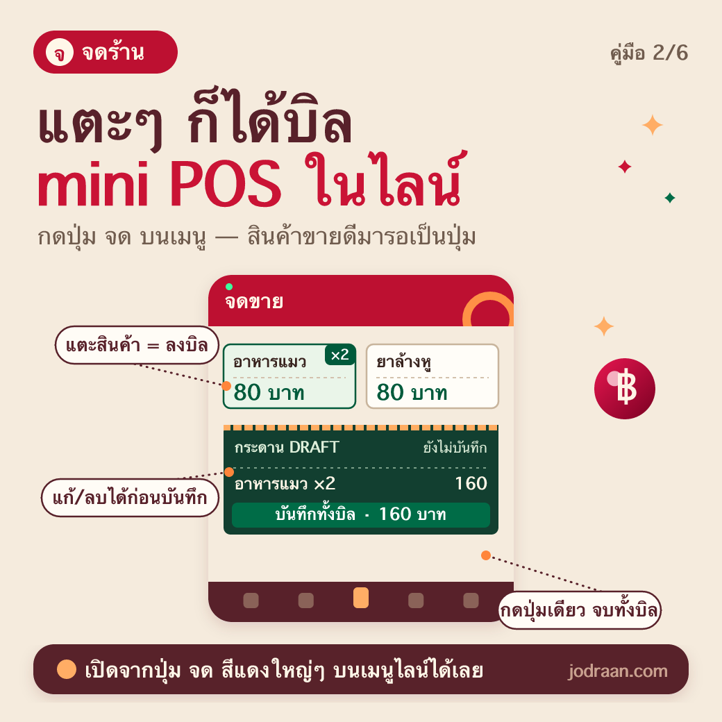 แตะๆ ก็ได้บิล — mini POS ในไลน์